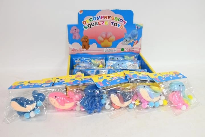 Giocattolo antistress schiacciabile a forma di animaletto – espositore da banco 16 pz