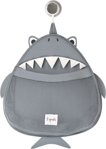3 Sprouts organizzatore da bagno squalo grigio