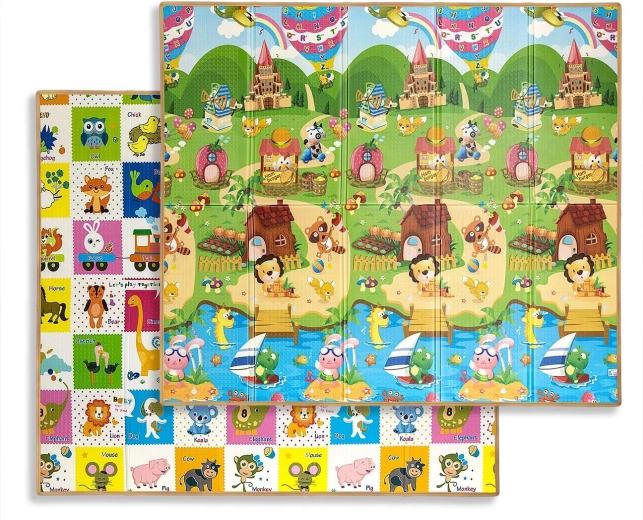 Milly Mally tappetino da gioco pieghevole in schiuma Play colourful animals t1