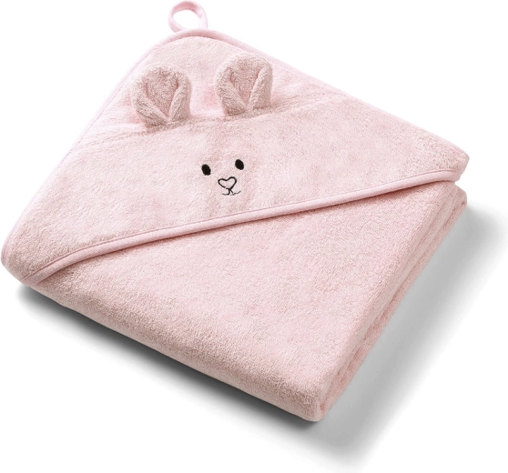 BabyOno asciugamano in bambù con cappuccio super soft pink 100 × 100 cm
