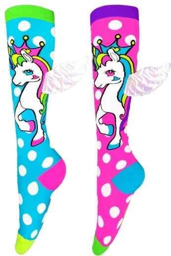 Calze al ginocchio pazze con unicorno volante MADMIA