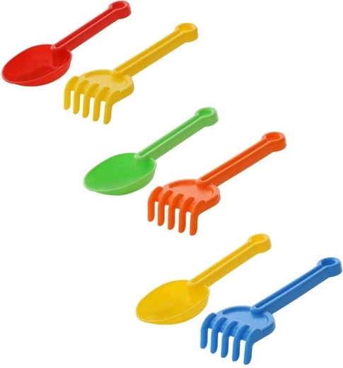 Set da sabbia con paletta e rastrellino
