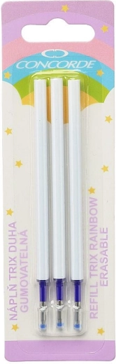 Ricarica cancellabile per penna gel CONCORDE Trix Arcobaleno, blu, 3 pz