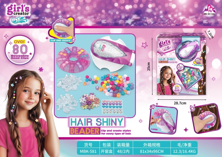 Set per lo styling dei capelli con macchinetta manuale e accessori