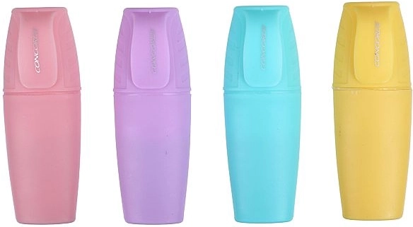 Set di mini evidenziatori pastello CONCORDE, 4 pz