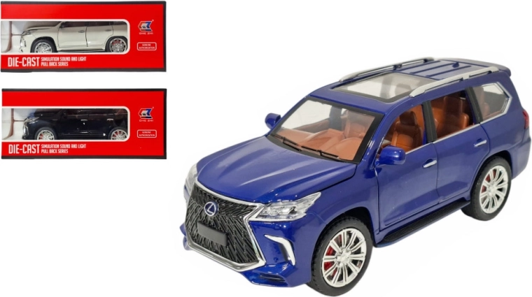 Modello in metallo LEXUS LX 1:24 con luce e suono