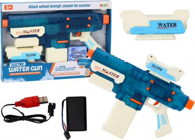 Pistola ad acqua M416 a batteria, 500 ml, gittata 8-10 m