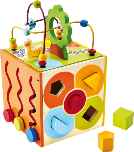 Cubo motorico in legno Bino