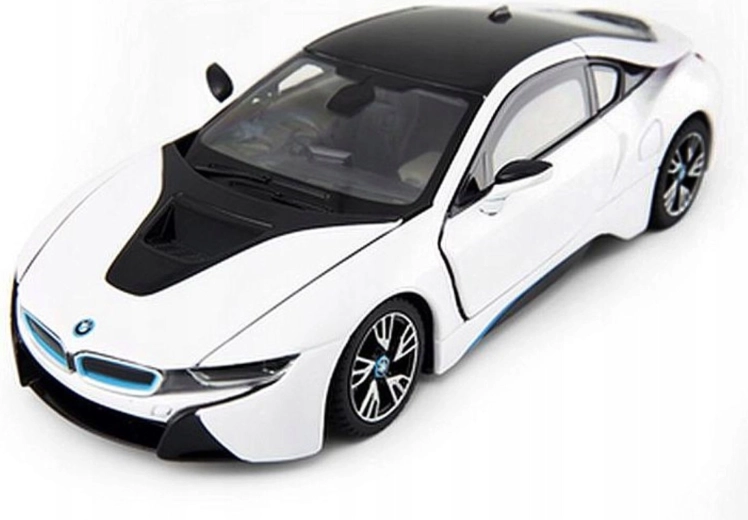 Modello di auto BMW i8 1:24 in metallo bianco