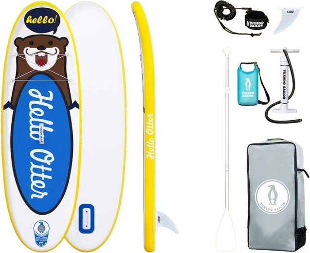 Paddleboard gonfiabile per bambini FunWater Tuxedo Sailor 240 cm (blu)