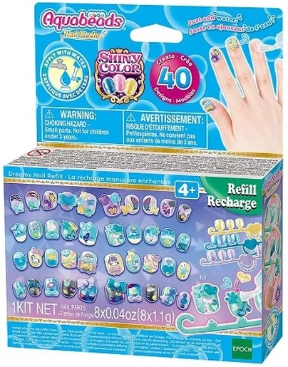 Aquabeads adesivi per unghie – set di ricarica Shiny Color