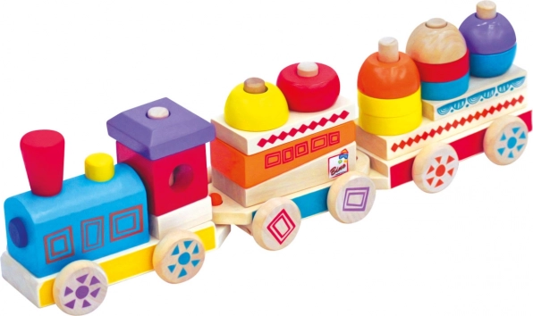Bino Trenino di legno colorato MAXI