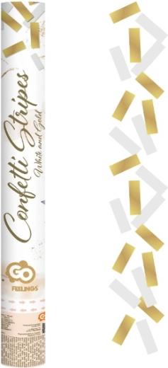 Coriandoli pneumatici strisce di carta oro‑bianco