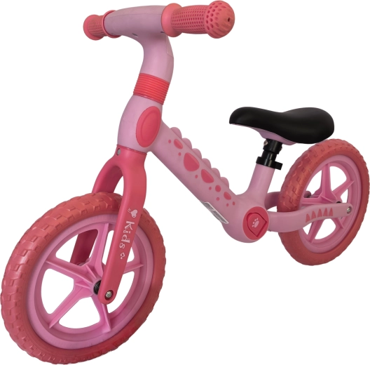 Bici senza pedali per bambini giraffa rosa con ruote EVA da 12"