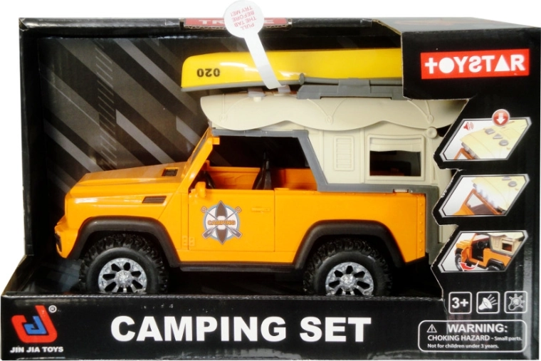 Fuoristrada con kayak sul tetto – giocattolo a batteria