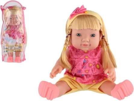 Bambola con suoni 30 cm in borsetta di plastica