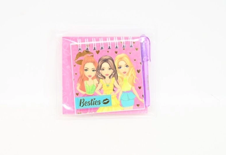 Besties mini quaderno con spirale e penna