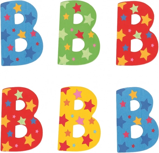 Bigjigs Toys lettera in legno B con stelline