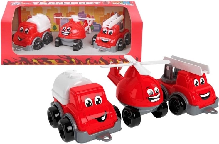 TechnoK mini veicoli dei vigili del fuoco – set di macchinine