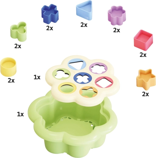 PlayEco gioco a incastri a forma di margherita - 1 pezzo