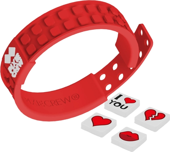 Pixie Crew braccialetto pixel romantico dell’amore rosso