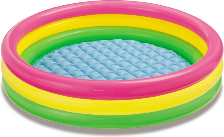 Piscina gonfiabile rotonda per bambini con fondo morbido Tęczowy