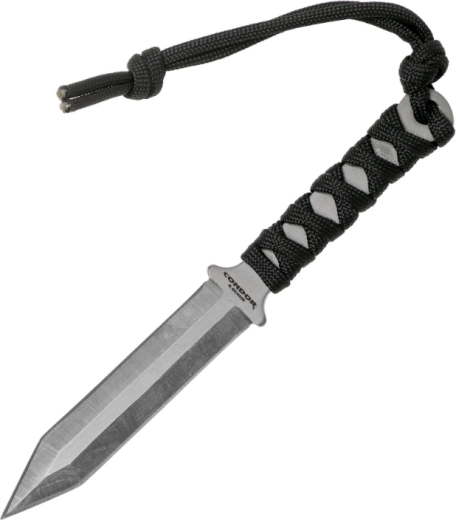Coltello da collo Condor Gladius 8 cm con paracord e fodero in plastica