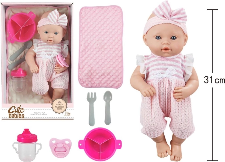 Bambolina con accessori 28 cm