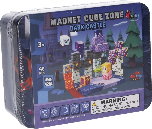 Costruzione magnetica Magnet Cube Zone Dark Castle – 48 pezzi