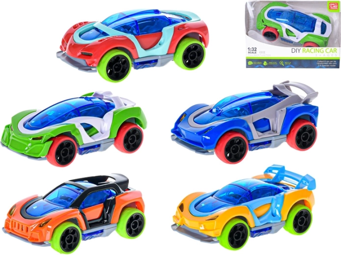 Macchinina sportiva a retrocarica 1:32, 12,5 cm – smontabile con viti