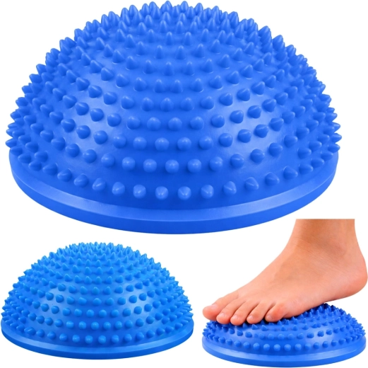Semisfera sensoriale di equilibrio per massaggio ai piedi, blu 16 cm