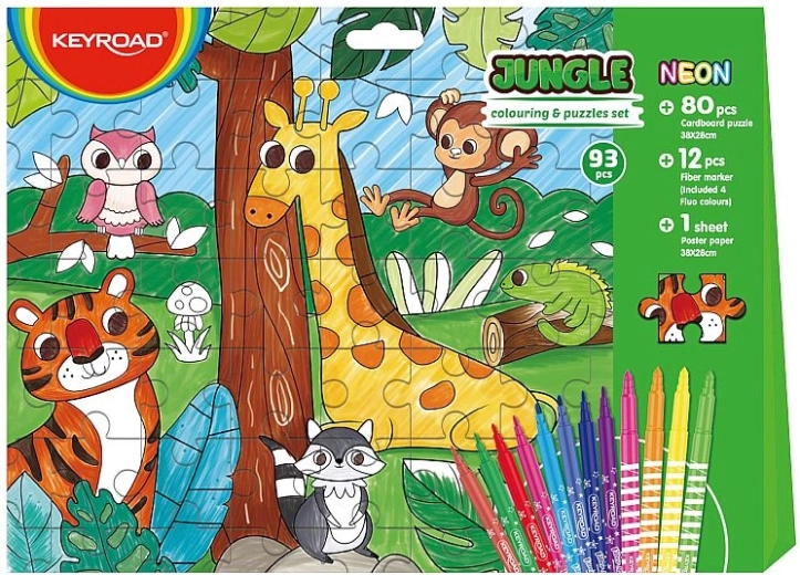 Puzzle da colorare Keyroad 2-in-1 Giungla