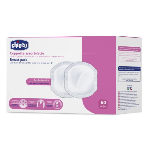 Chicco dischetti assorbilatte antibatterici 60 pz
