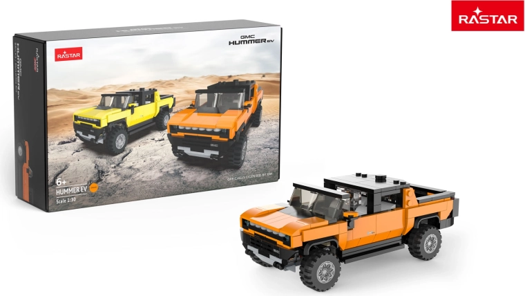 Set di costruzione auto Hummer EV Rastar 1:30 arancione