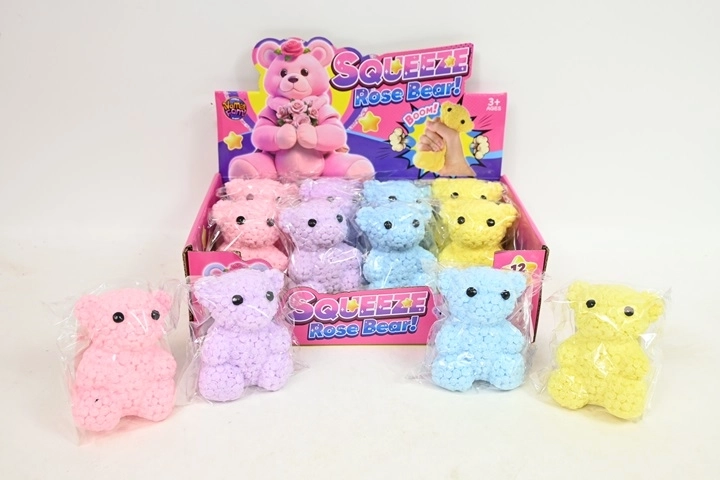 Orsetto antistress da schiacciare (squishy) in espositore da banco 12 pz