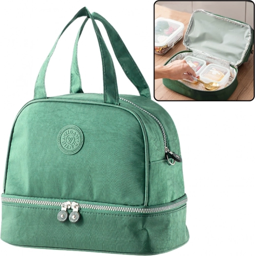 Borsa termica isolante per pranzo verde