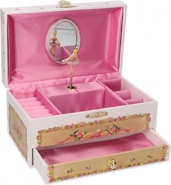 Scatola portagioielli musicale Canto floreale con melodia Il lago dei cigni