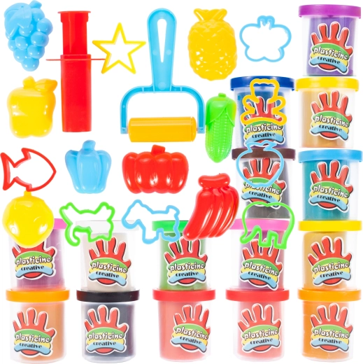 Pasta modellabile in vasetti con accessori - 1 set