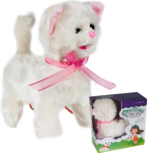 Gattino al guinzaglio con telecomando