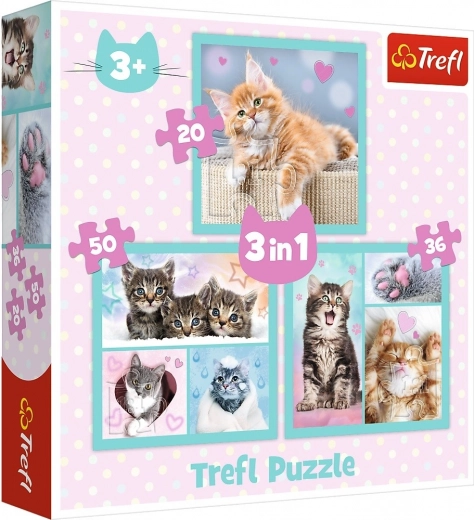 Puzzle 3 in 1 – teneri animaletti TREFL