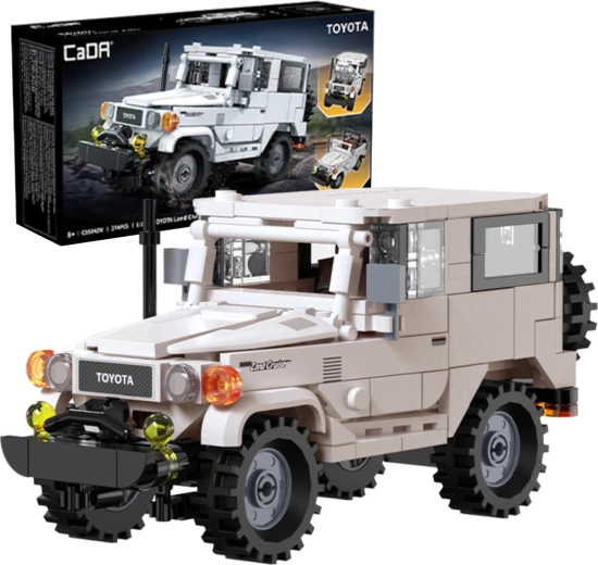 Set di costruzioni CaDA Toyota Land Cruiser FJ40 in scala 1:24, 374 pezzi