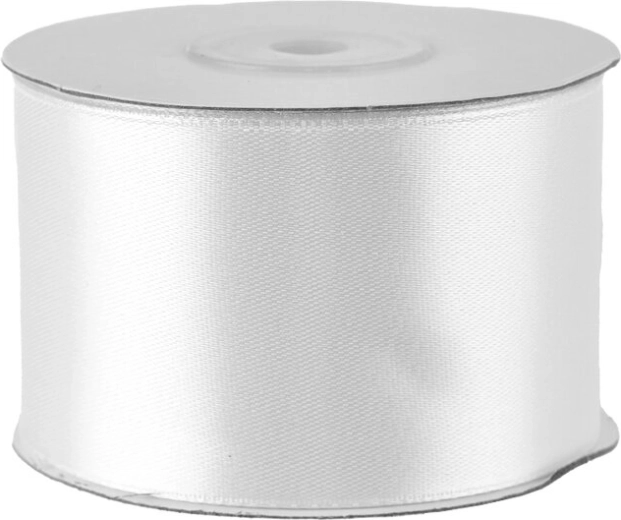 Nastro di raso bianco 50 mm, 25 m