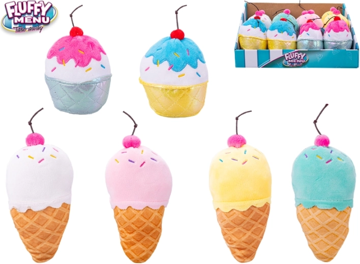 Fluffy Menu peluche gelato e cupcake