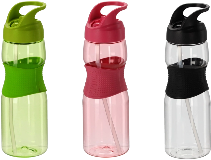 Borraccia con cannuccia 730 ml – mix di colori