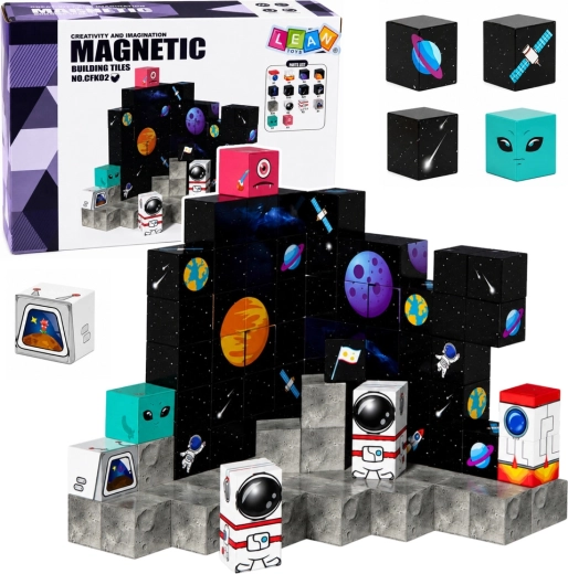 Mattoncini da costruzione magnetici spazio 3D 100 pezzi