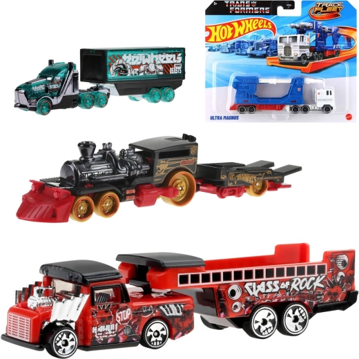 Mattel Hot Wheels Track Fleet veicolo con rimorchio Transformers - 1 pezzo