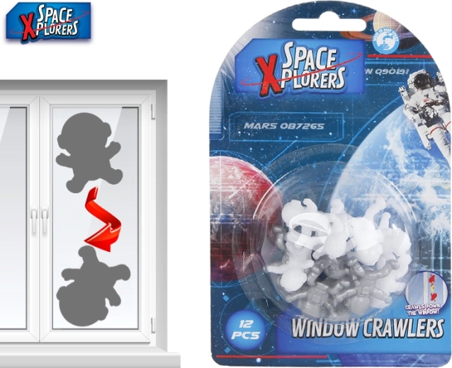 Set di arrampicatori spaziali per vetro – astronauti 2 cm, 12 pz