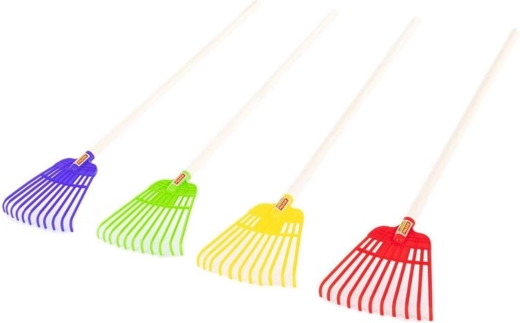 Rastrello per bambini con manico in legno