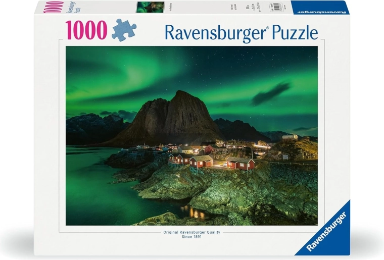 Puzzle Ravensburger aurora boreale su Hamnøy 1000 pezzi