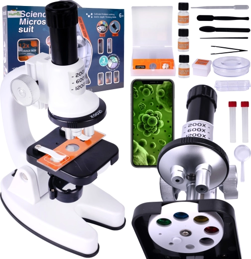 Microscopio digitale led1200 – set scientifico per bambini con accessori